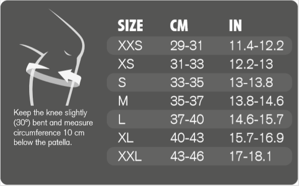 105301 RX Line 5MM Knee Support - White