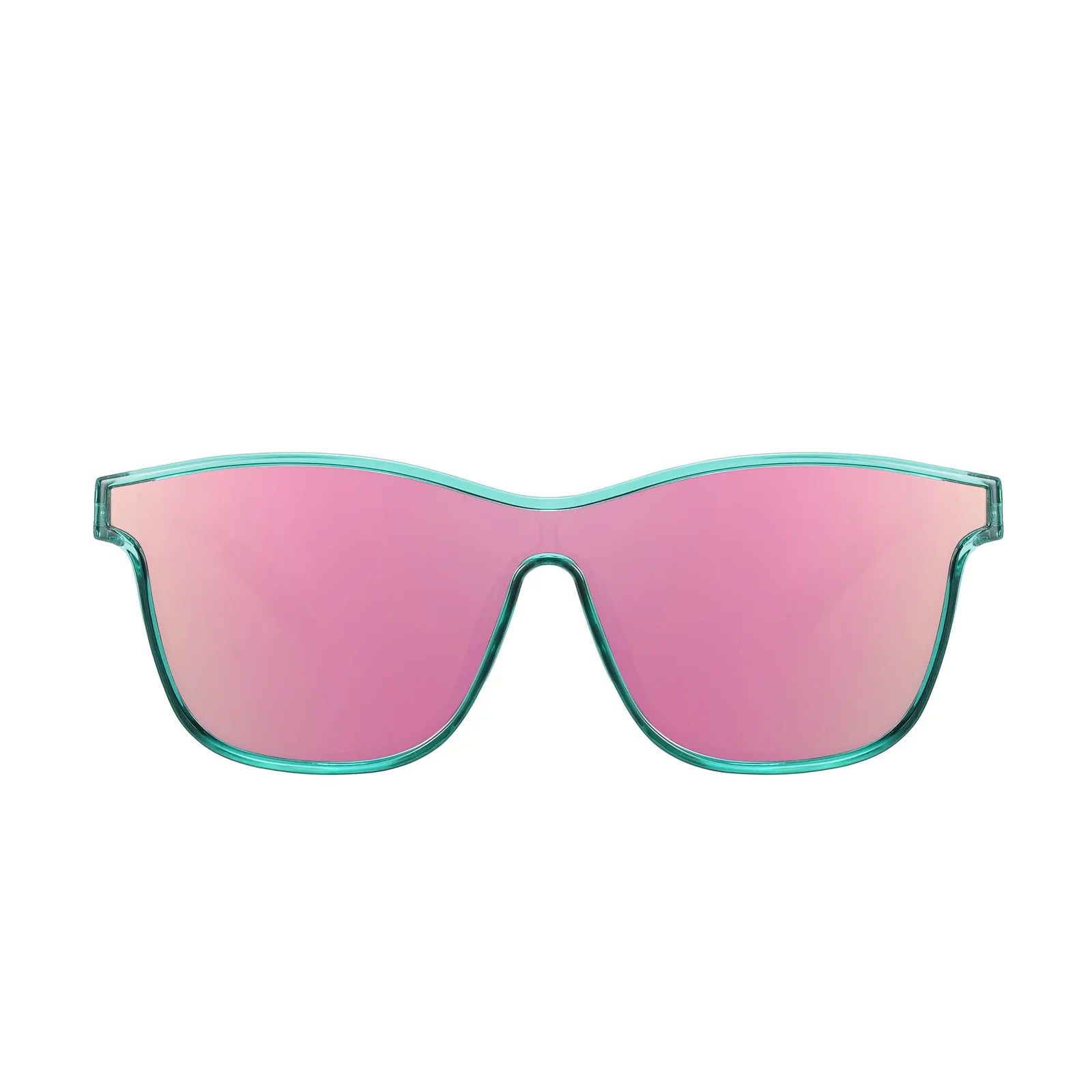 Turbo Teal on Pink Frosted Heels