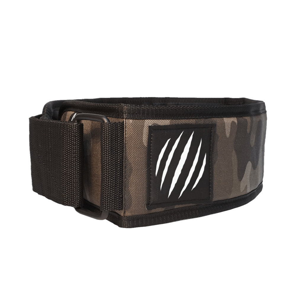 Bear KompleX Apex Premium Leather Velcro Weight Lifting Belt - Camo